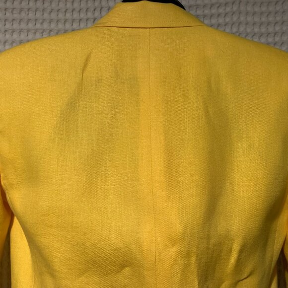 NEW Ralph Lauren Canary Yellow Linen Blazer - Picture 9 of 14